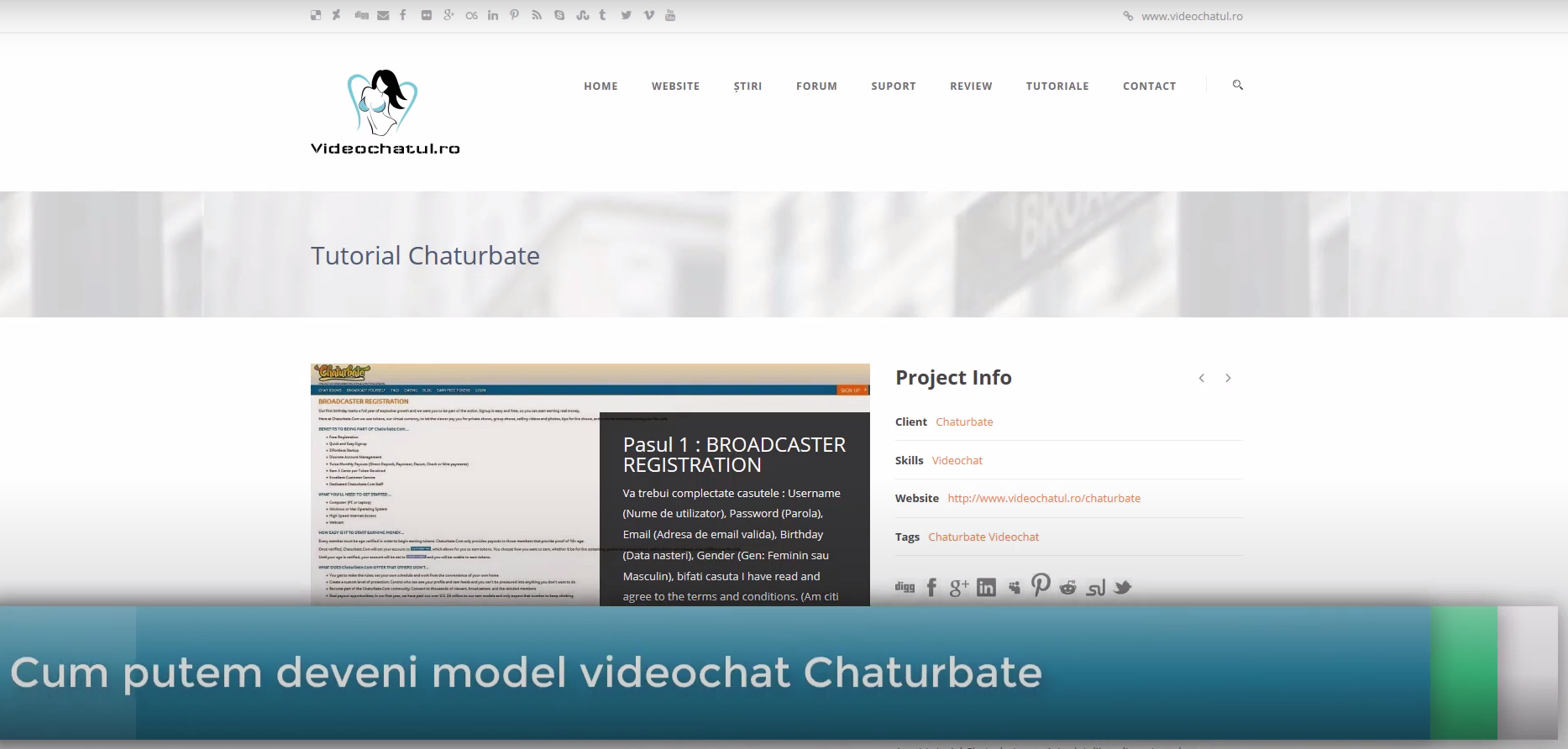 Tutorial Adaugare cont model webcam - Chaturbate