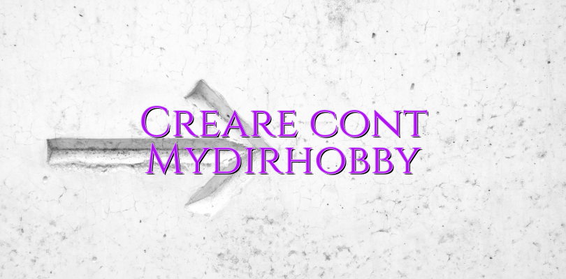 Creare cont Mydirhobby