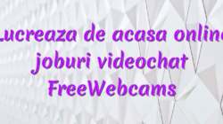 Lucreaza de acasa online joburi videochat FreeWebcams