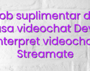 Job suplimentar de acasa videochat Devino interpret videochat Streamate