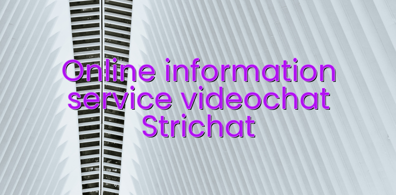 Online information service videochat Strichat