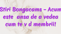Stiri Bongacams – Acum este șansa de a vedea cum te văd membrii!