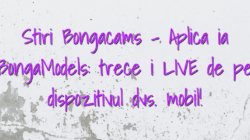 Stiri Bongacams – Aplicația BongaModels: treceți LIVE de pe dispozitivul dvs. mobil!